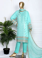 Romosh Fancy Embroidered Chiffon 3 Piece Stitched Suit - RNPC24FE RO-132 DAIMOND DIVA